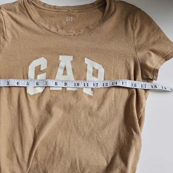 GAP M Orange Women's Tan T-Shirt - Picture 3 of 5